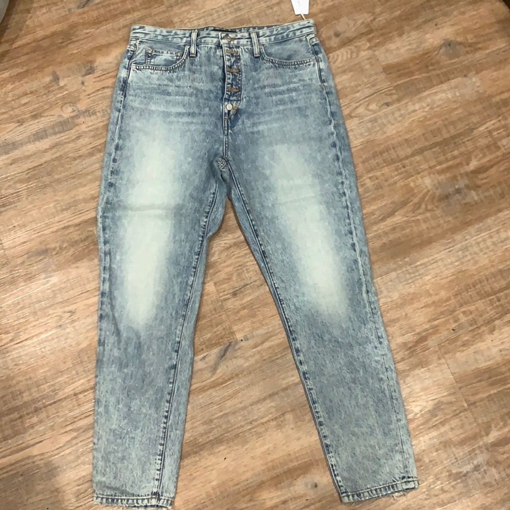 WeWoreWhat x Joe’s Jeans light wash denim